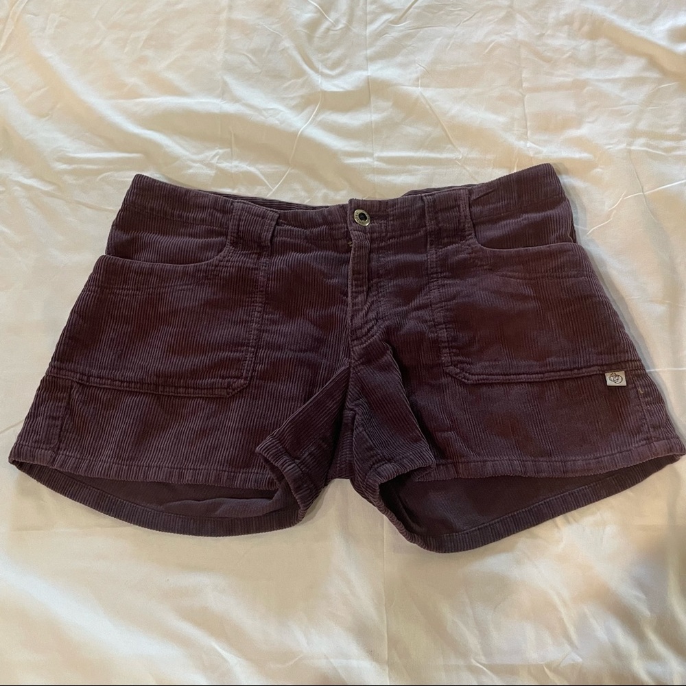 PATAGONIA DARK PLUM PURPLE CORDUROY SHORTS